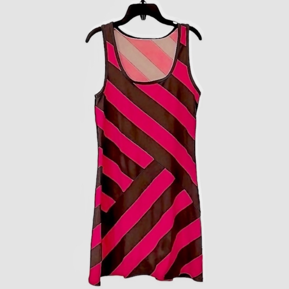 DKNY | Swim Cover Up | Small | Petite | Hot Pink & Grey | Striped | $15